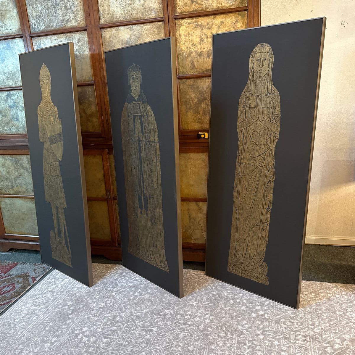 Twentieth Century Brass Rubbings Triptych, Set of Three - Thumbnail 4