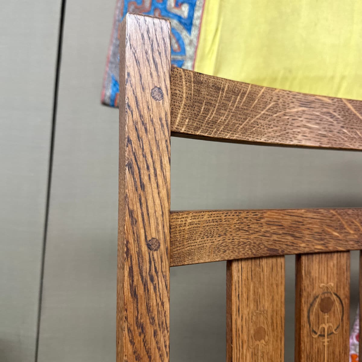 Stickley Harvey Ellis Oak Wood Side Chair - Thumbnail 9