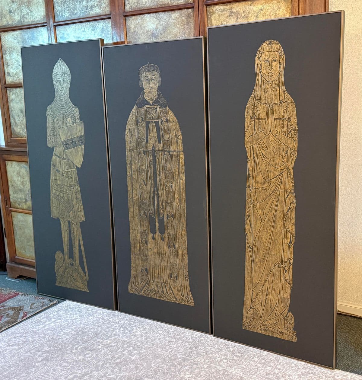 Twentieth Century Brass Rubbings Triptych, Set of Three - Thumbnail 3