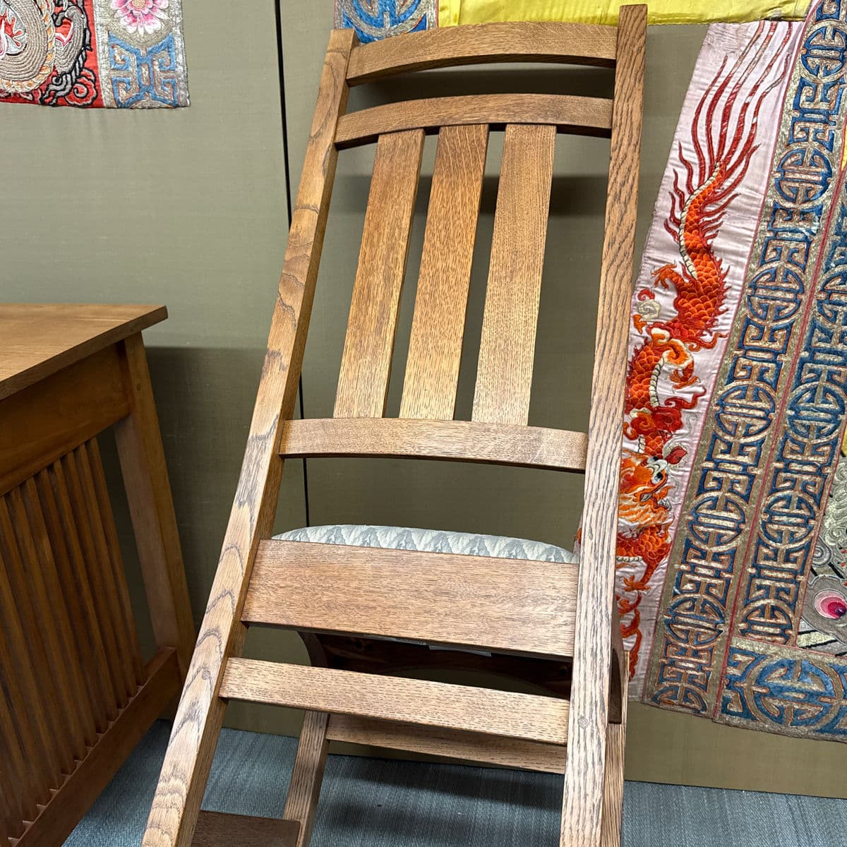 Stickley Harvey Ellis Oak Wood Side Chair - Thumbnail 13