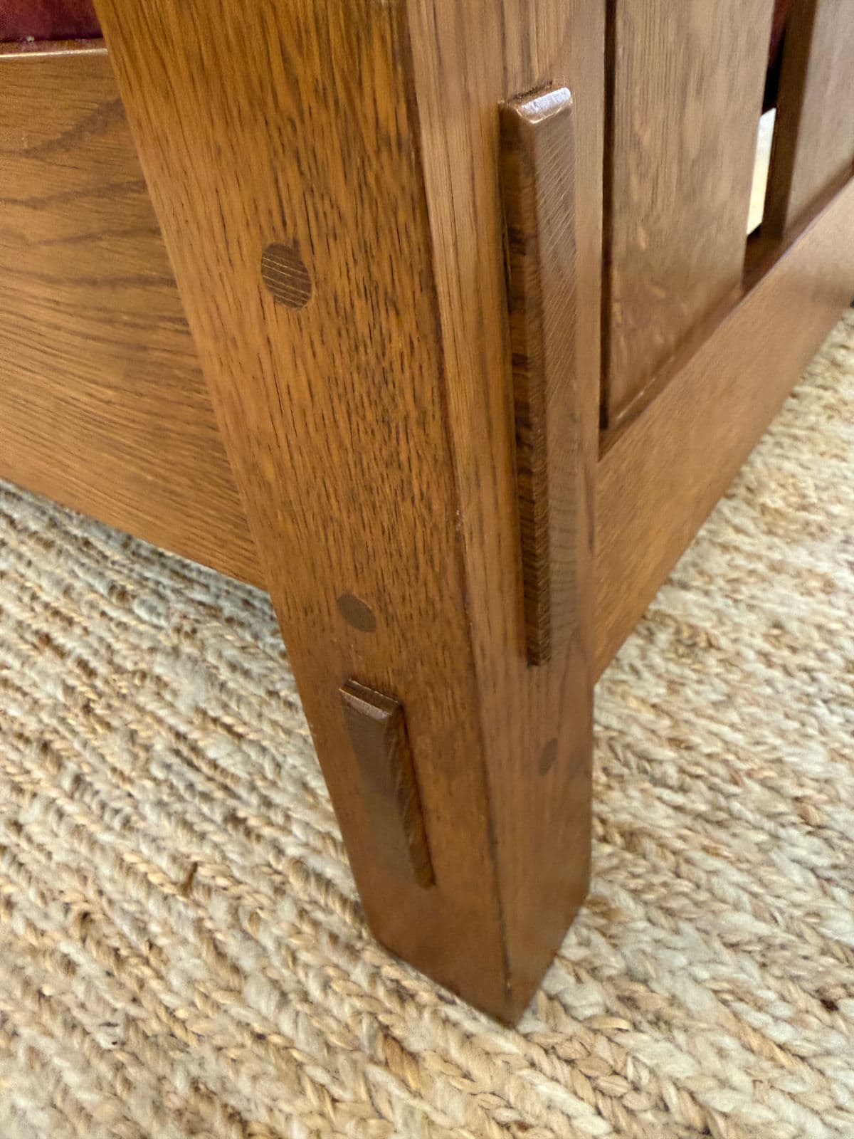 Stickley Mission Oak Wood Arts & Crafts Sofa - Thumbnail 13