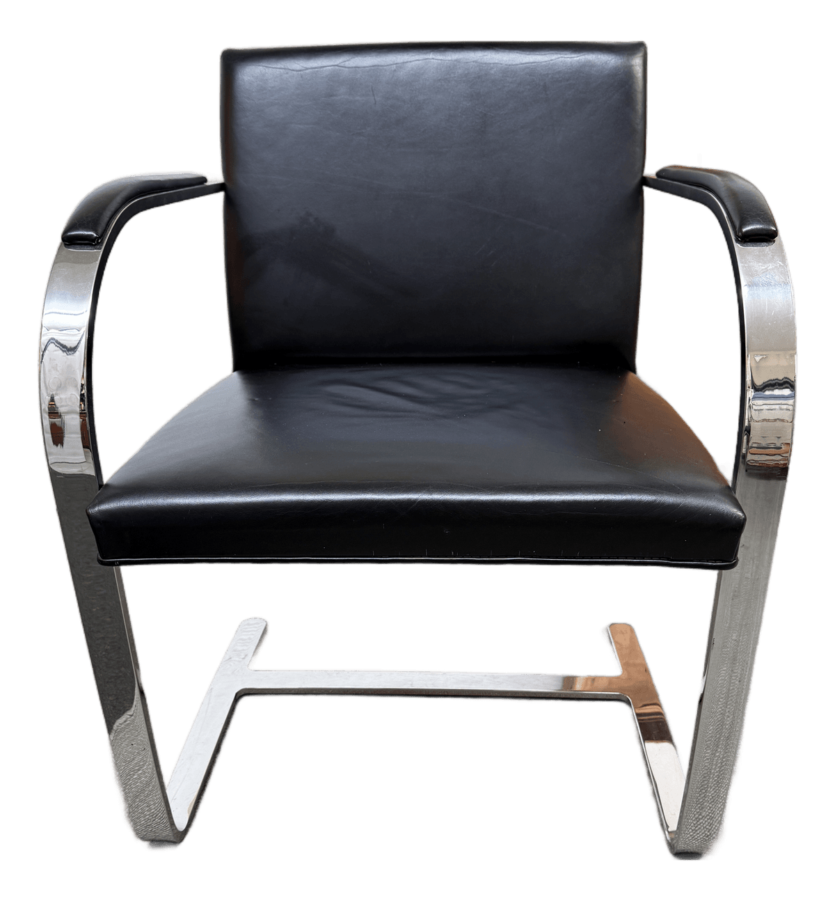 Brueton Cantilever Leather + Chrome Chair - Thumbnail 2