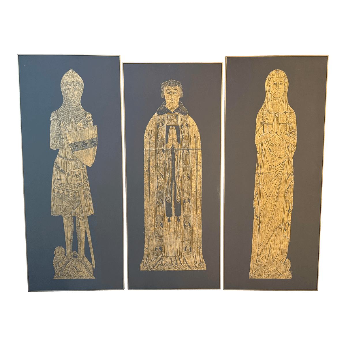 Twentieth Century Brass Rubbings Triptych, Set of Three - Thumbnail 2