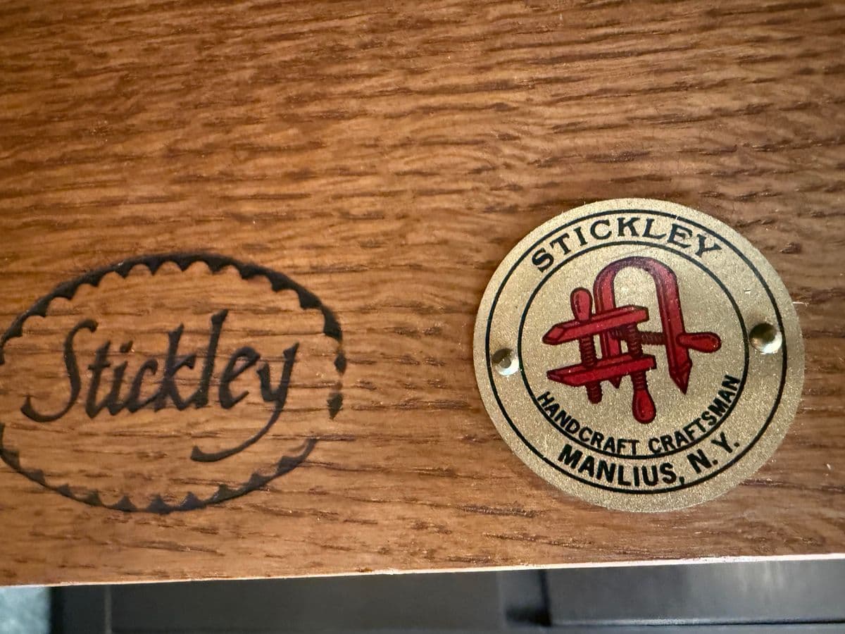 Stickley Mission Oak Wood Arts & Crafts Sofa - Thumbnail 4