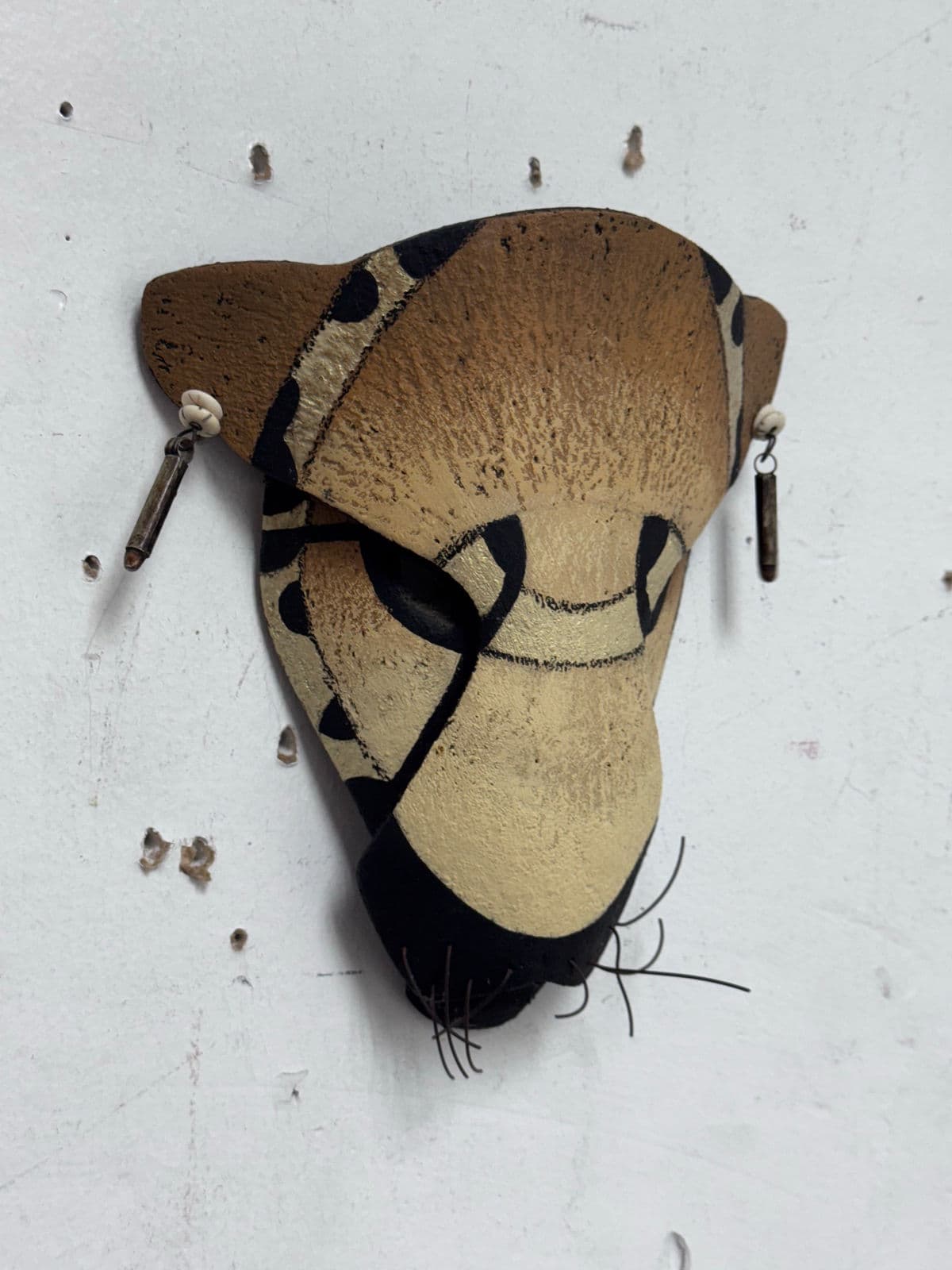 Hilarey Handcrafted Clay Animal Wall Mask, Signed - Thumbnail 5