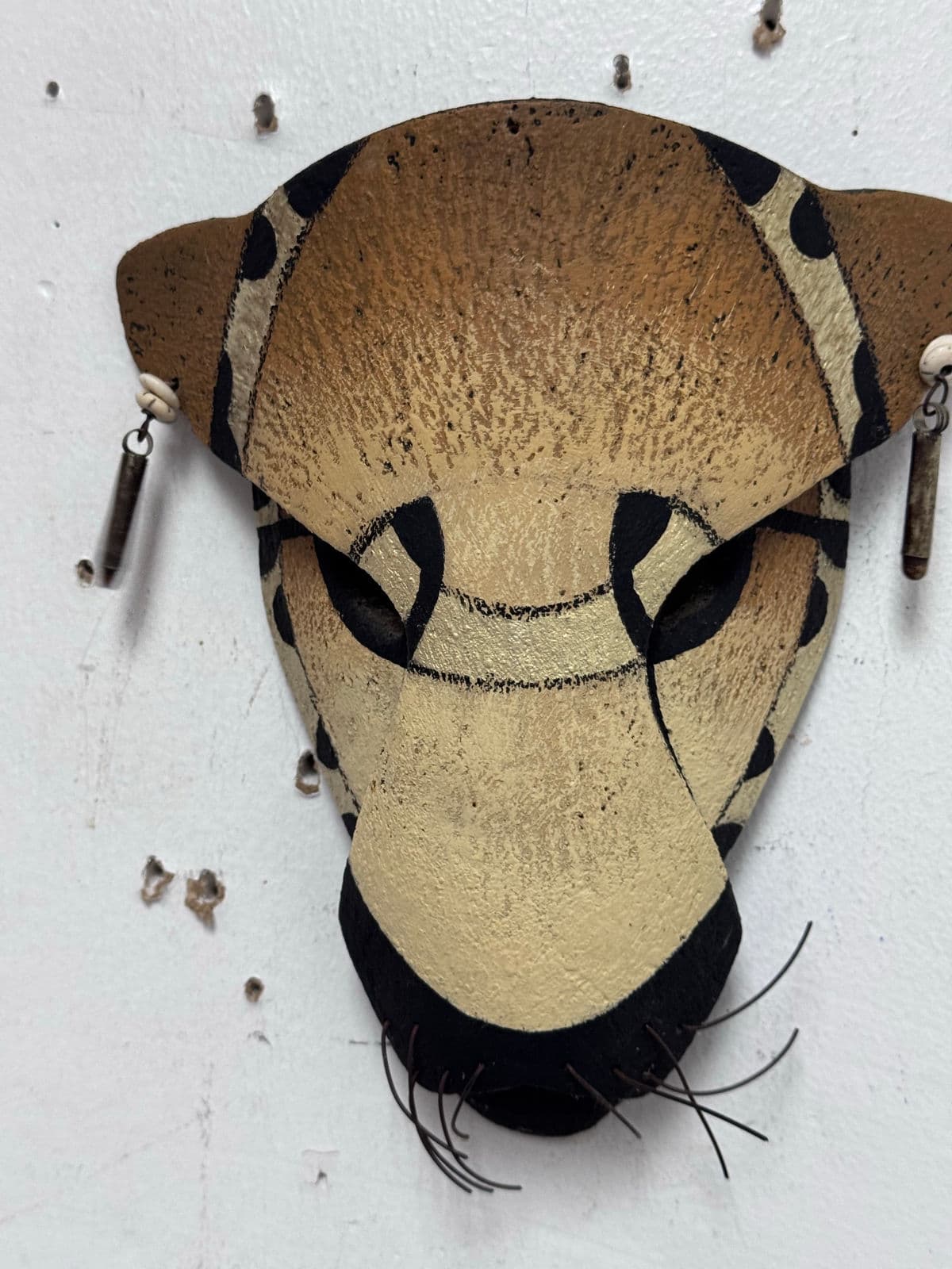 Hilarey Handcrafted Clay Animal Wall Mask, Signed - Thumbnail 6