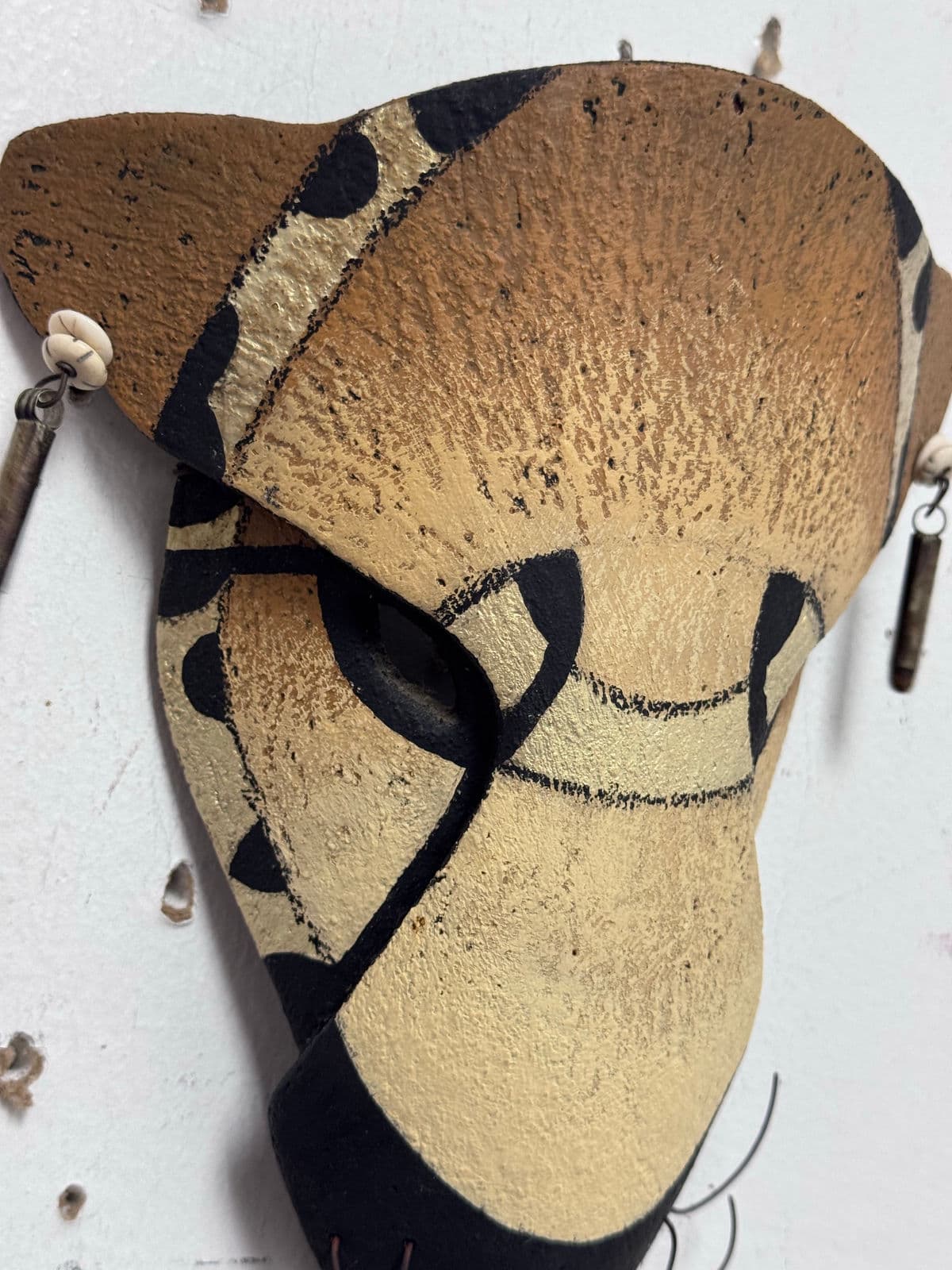 Hilarey Handcrafted Clay Animal Wall Mask, Signed - Thumbnail 8
