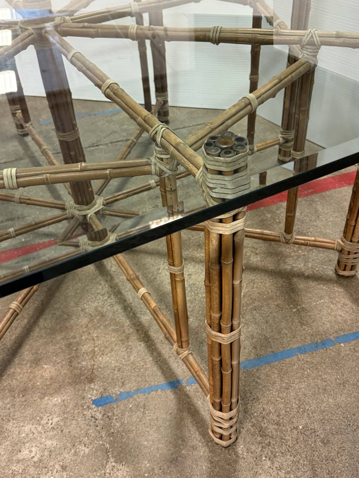 McGuire Furniture Octagonal Dining Table - Thumbnail 4