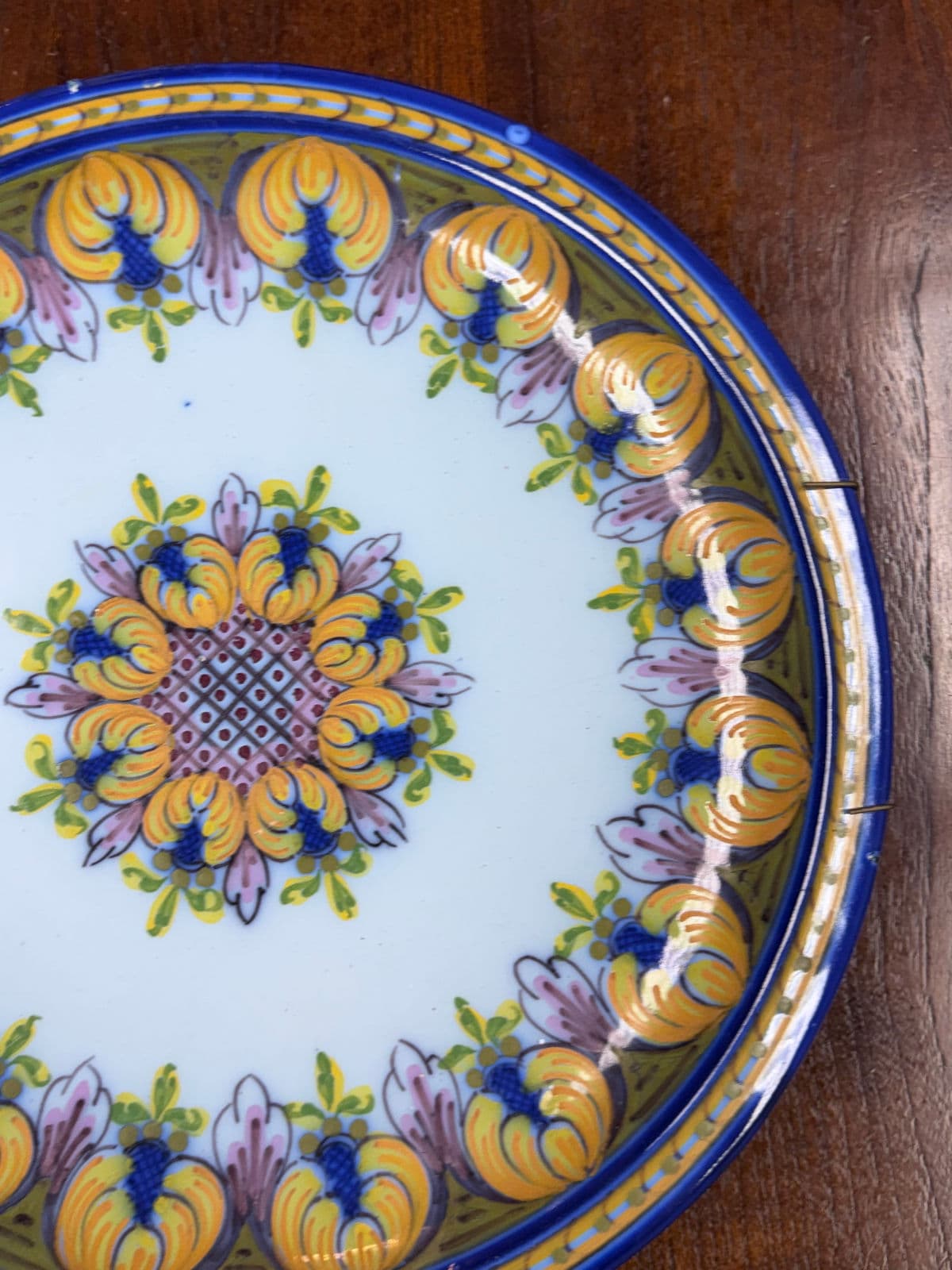 Portuguese Hand Painted Ceramic Wall Plate - Thumbnail 6