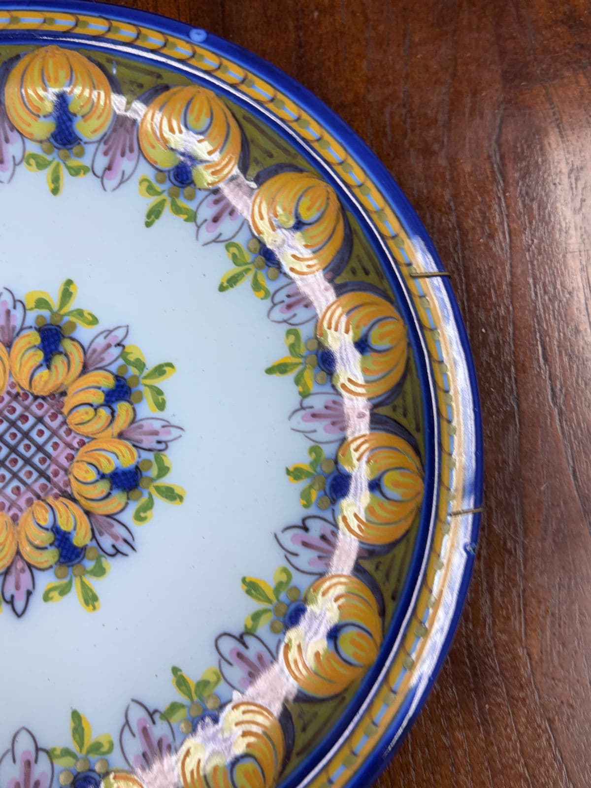 Portuguese Hand Painted Ceramic Wall Plate - Thumbnail 11