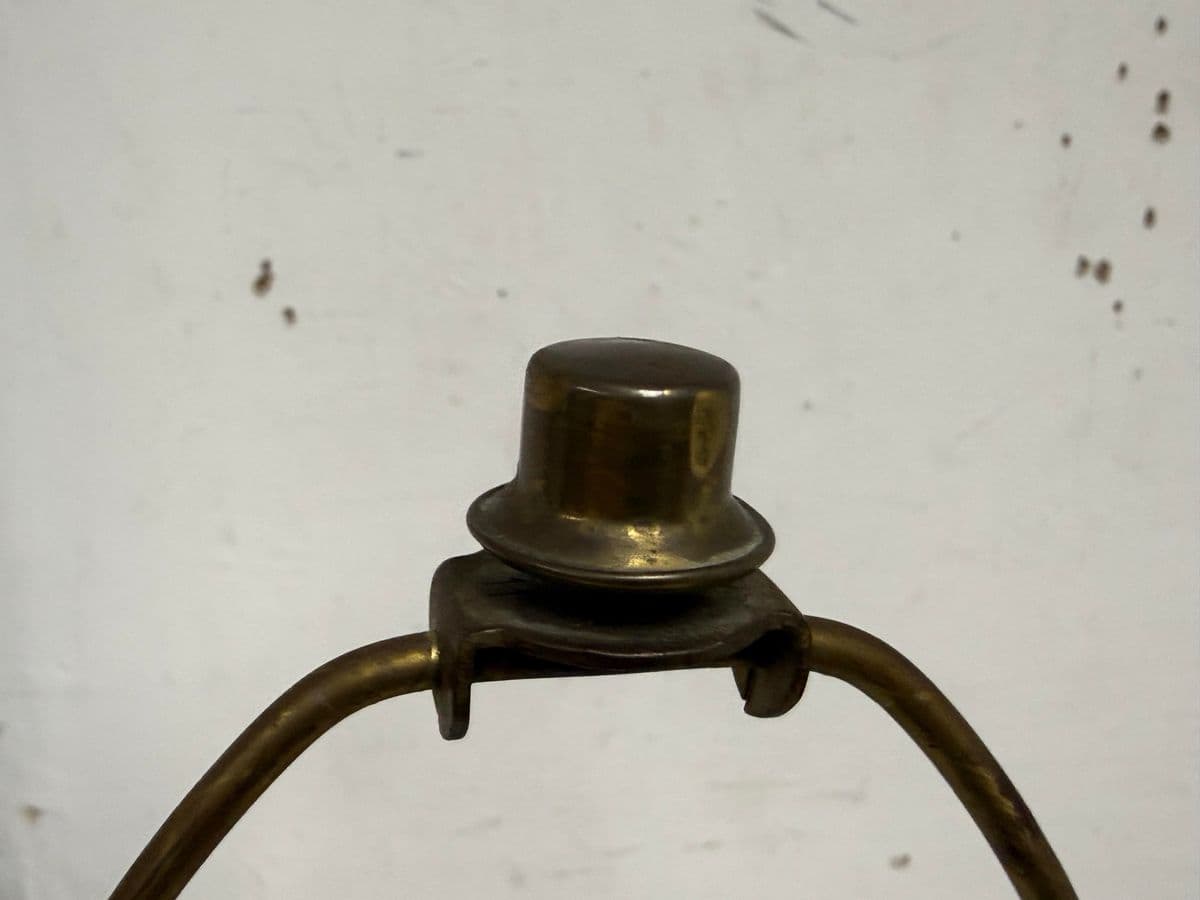 Vintage Etched Brass Table Lamp - Thumbnail 5