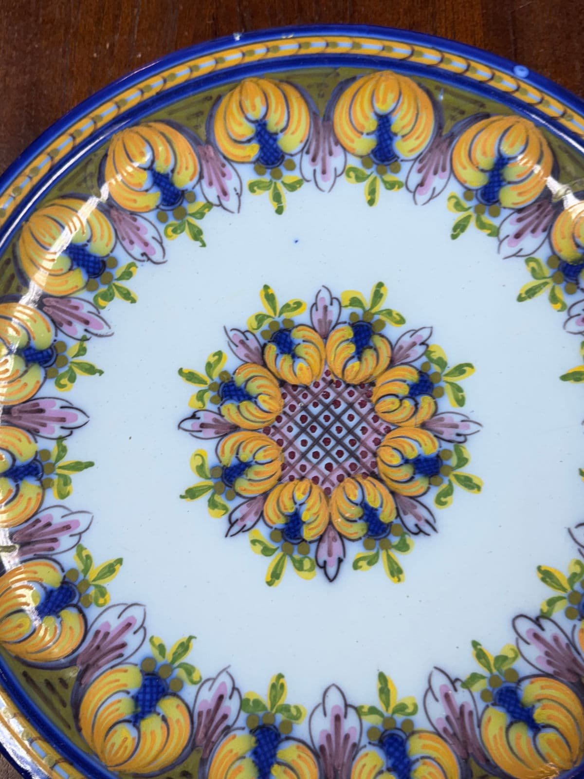 Portuguese Hand Painted Ceramic Wall Plate - Thumbnail 3