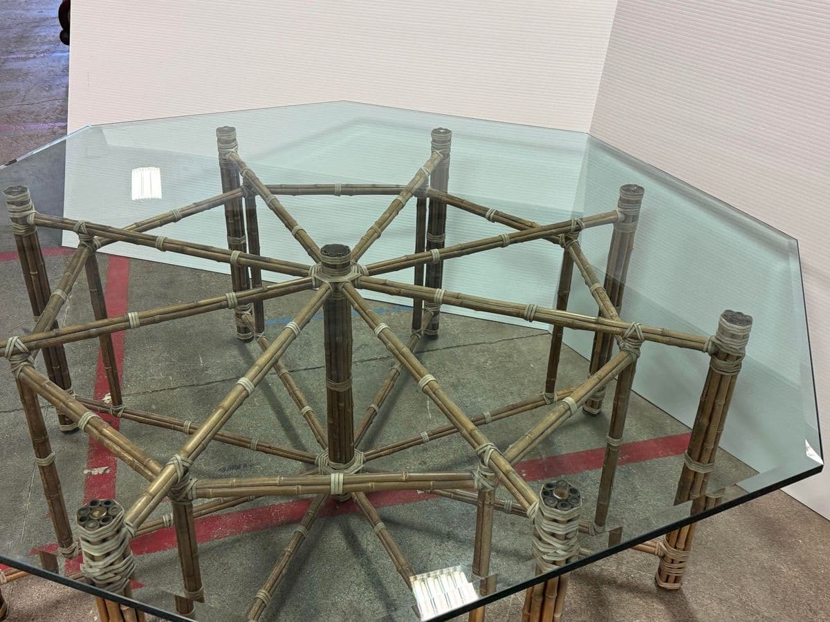 McGuire Furniture Octagonal Dining Table - Thumbnail 9