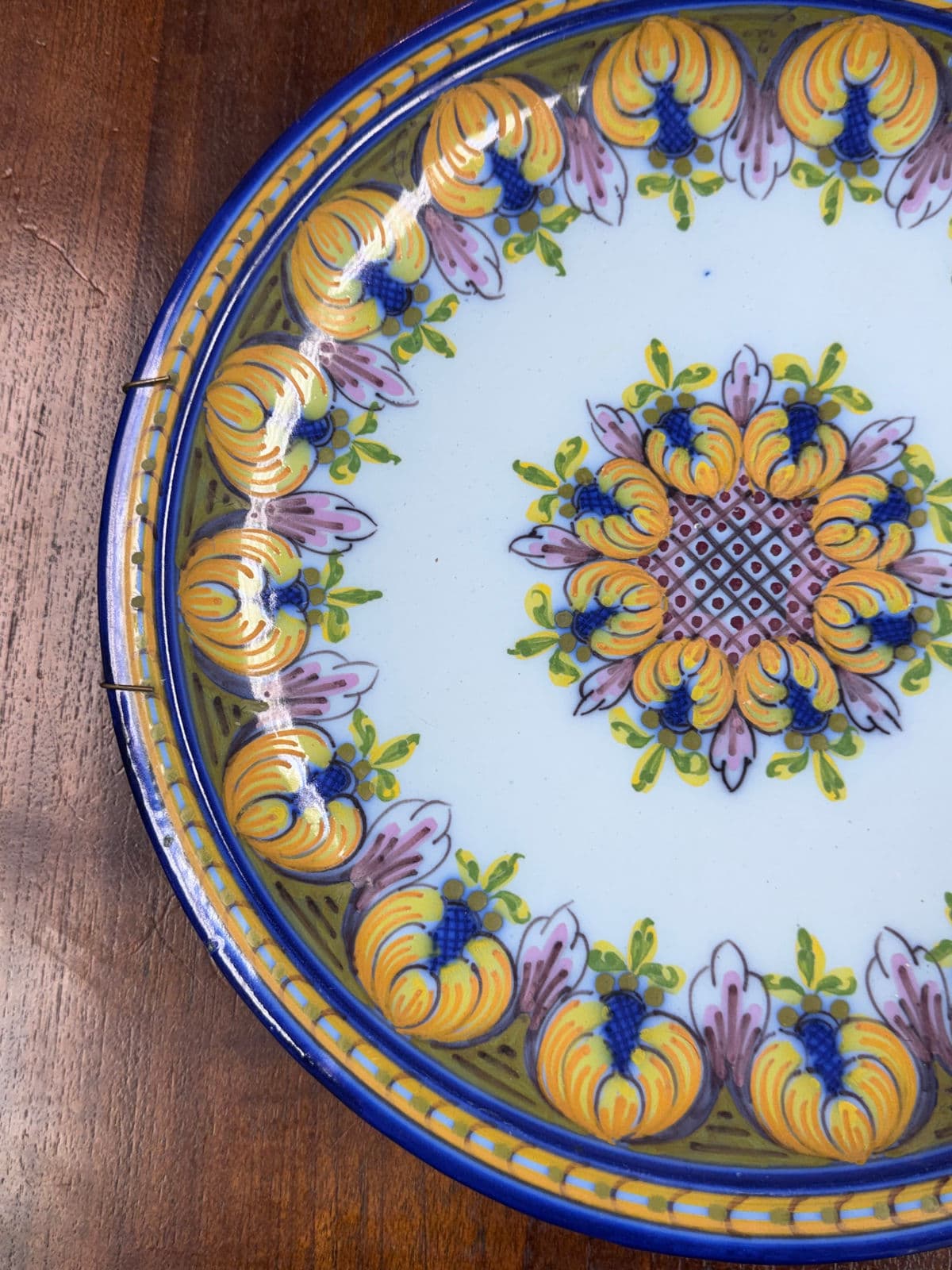 Portuguese Hand Painted Ceramic Wall Plate - Thumbnail 7