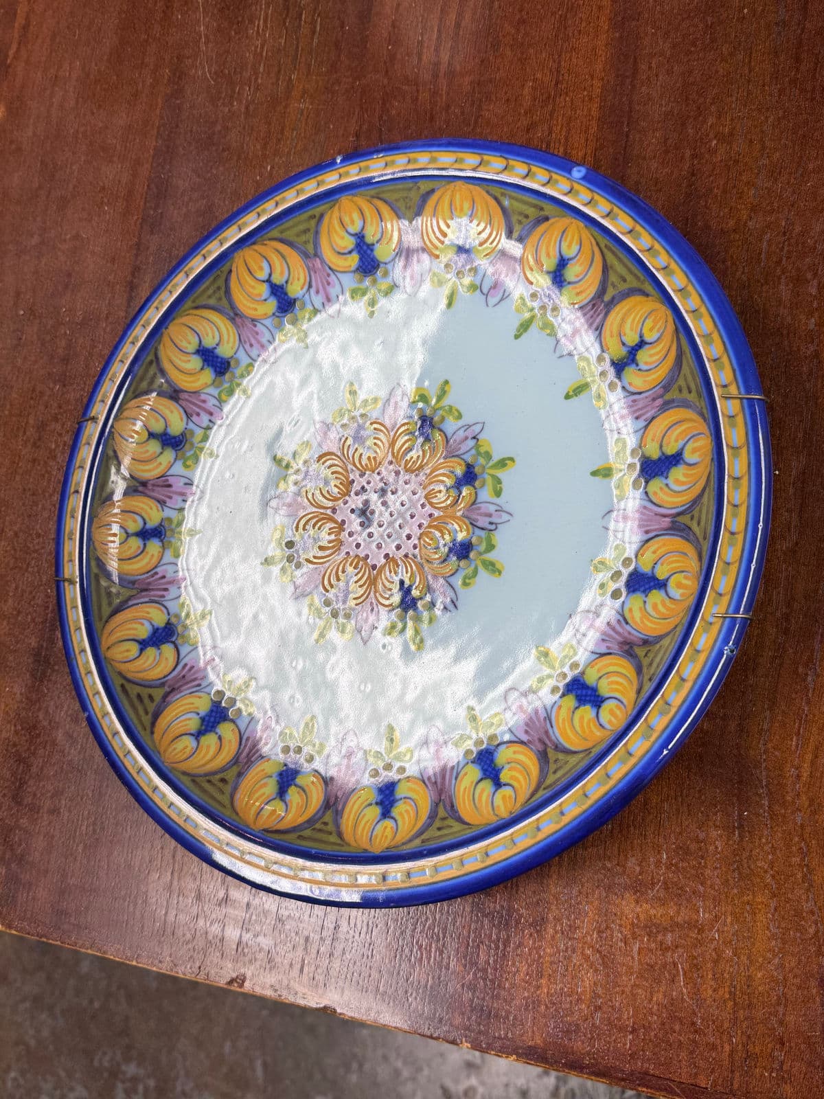 Portuguese Hand Painted Ceramic Wall Plate - Thumbnail 8