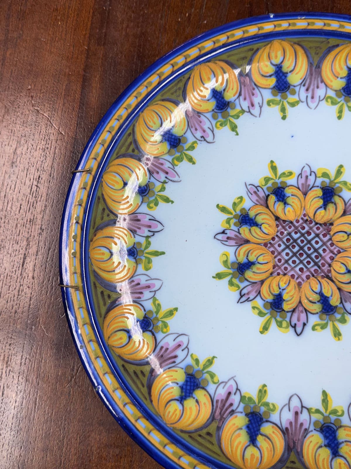 Portuguese Hand Painted Ceramic Wall Plate - Thumbnail 13