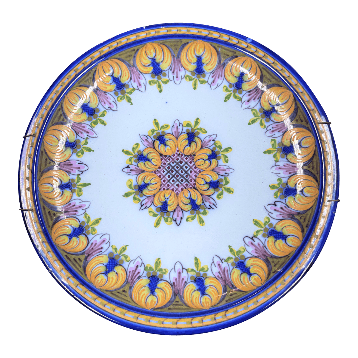 Portuguese Hand Painted Ceramic Wall Plate - Thumbnail 2