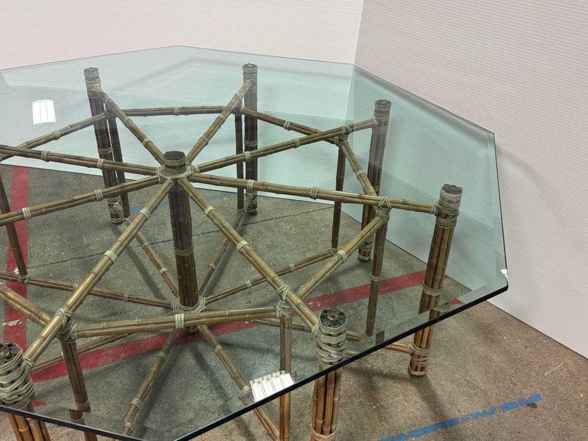 McGuire Furniture Octagonal Dining Table - Thumbnail 8