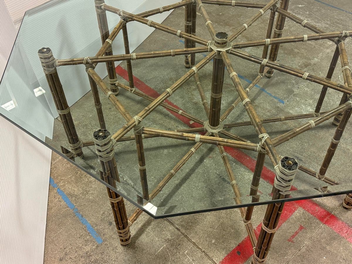 McGuire Furniture Octagonal Dining Table - Thumbnail 6