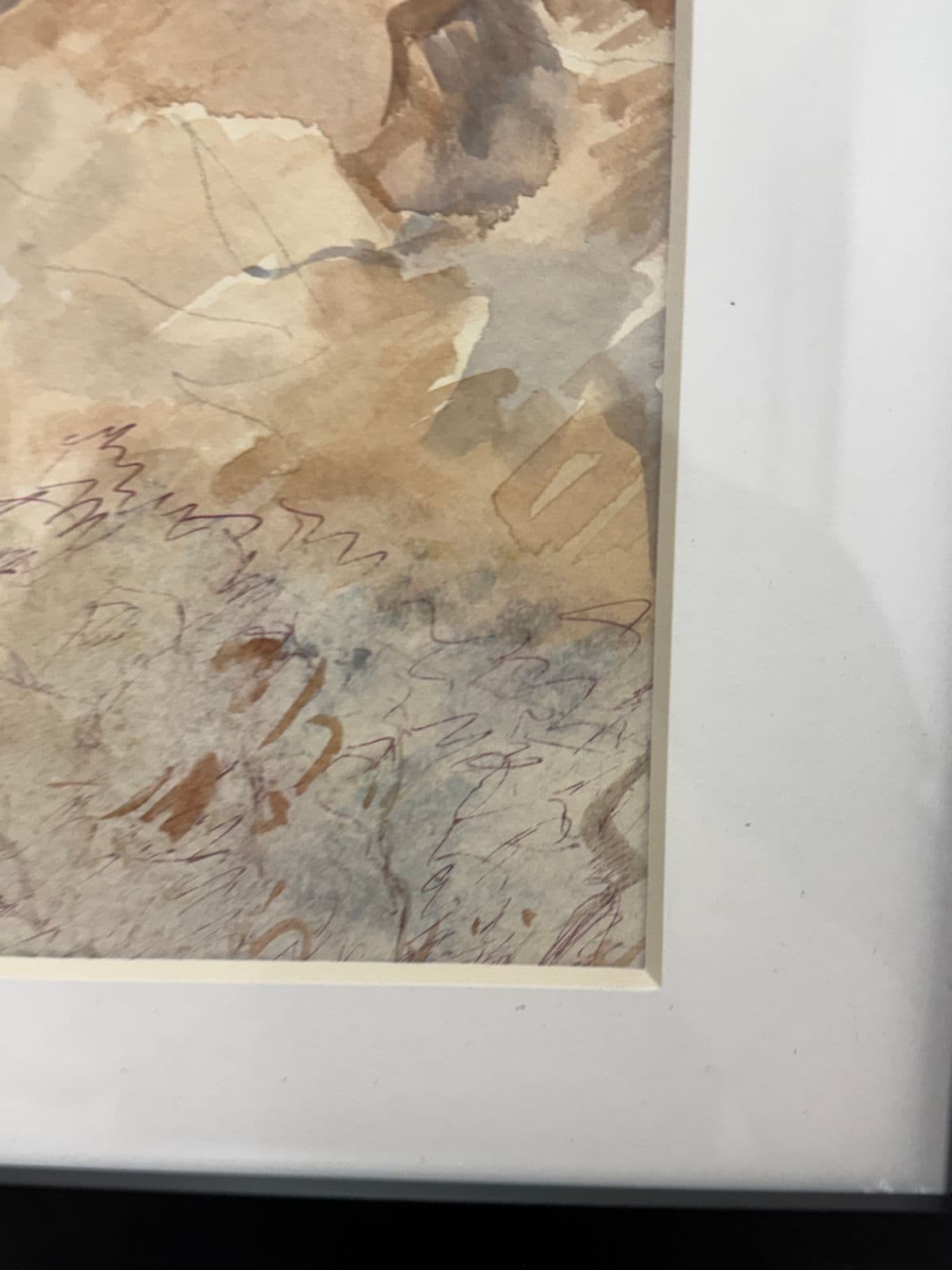 Landscape Watercolor of Desert Scene, Framed - Thumbnail 6