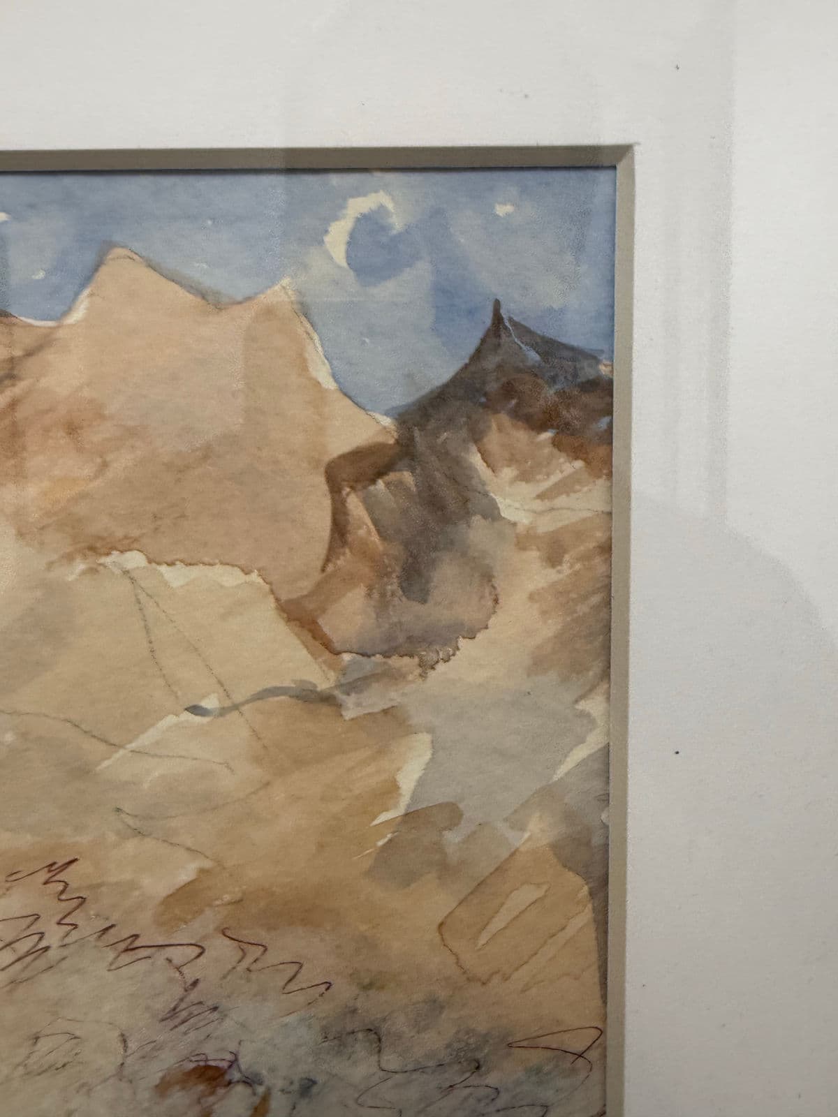 Landscape Watercolor of Desert Scene, Framed - Thumbnail 12