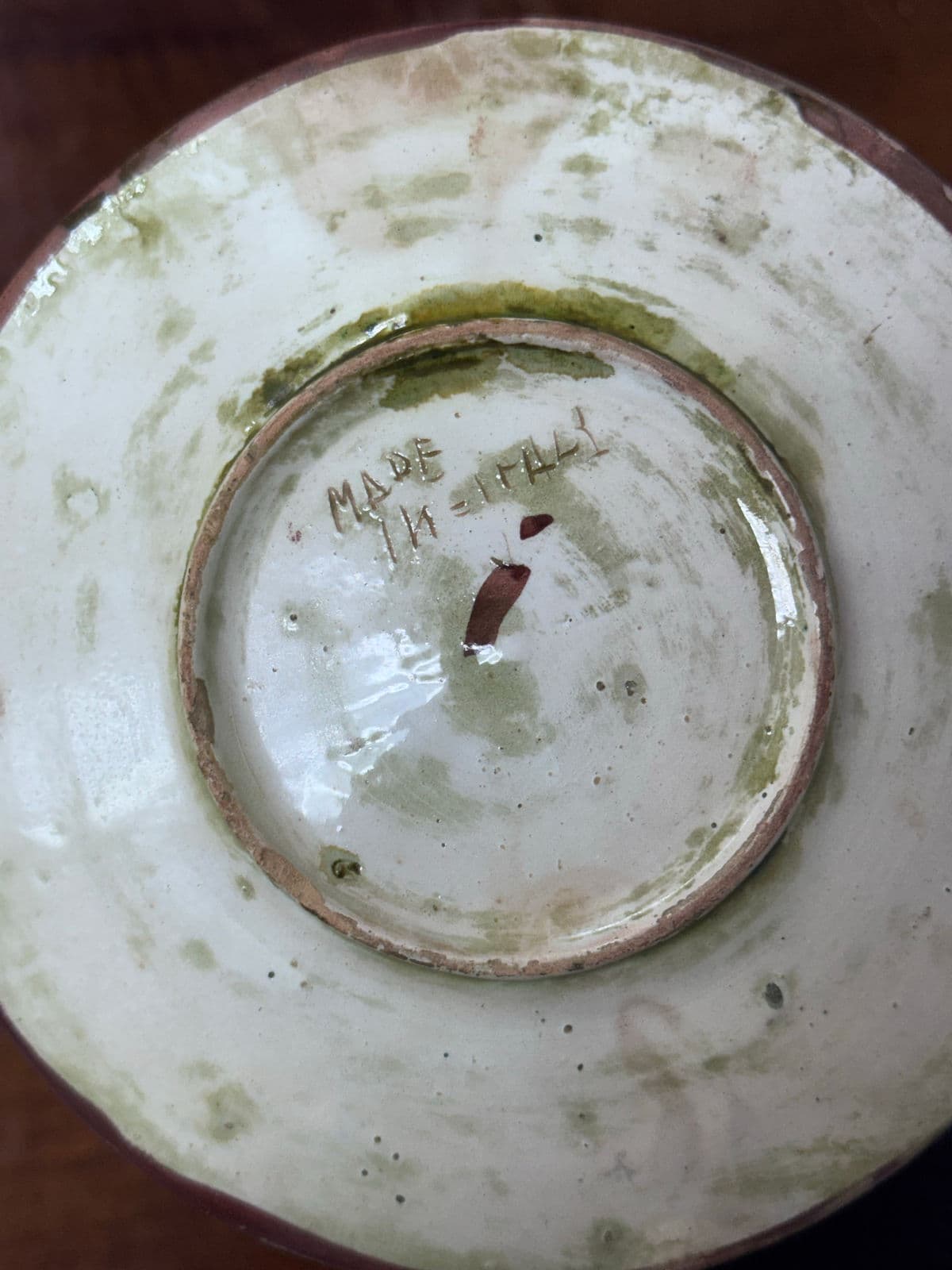 Italian Hand Painted Teacup on Saucer - Thumbnail 4