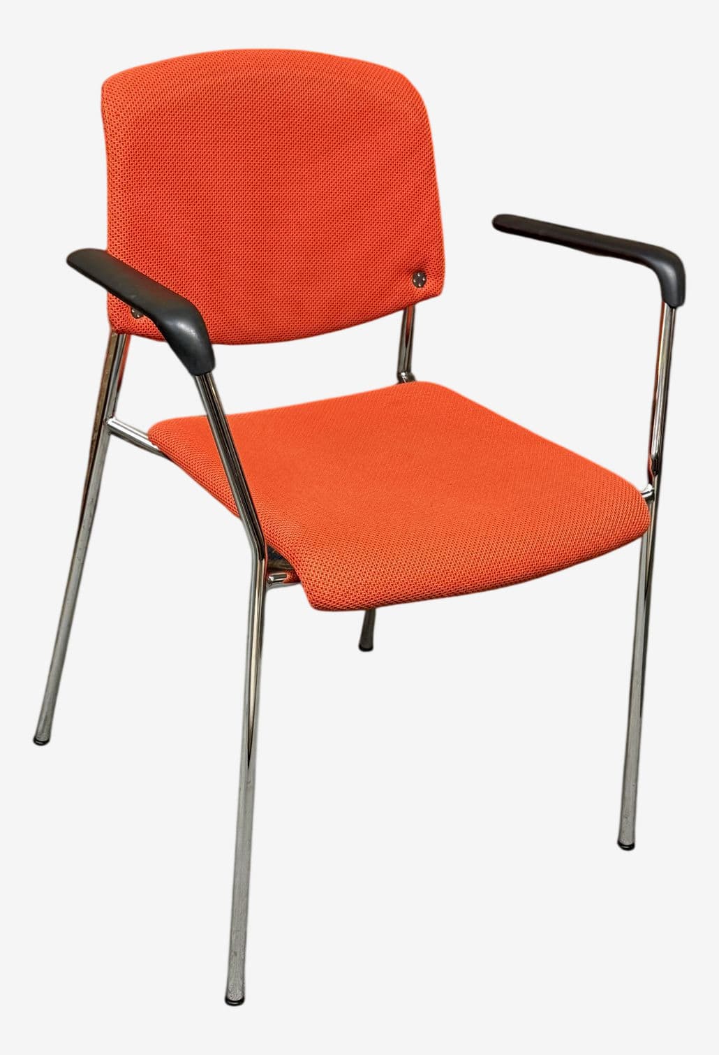 Hightower Modernist Stackable Arm Chair, Orange - Image 1