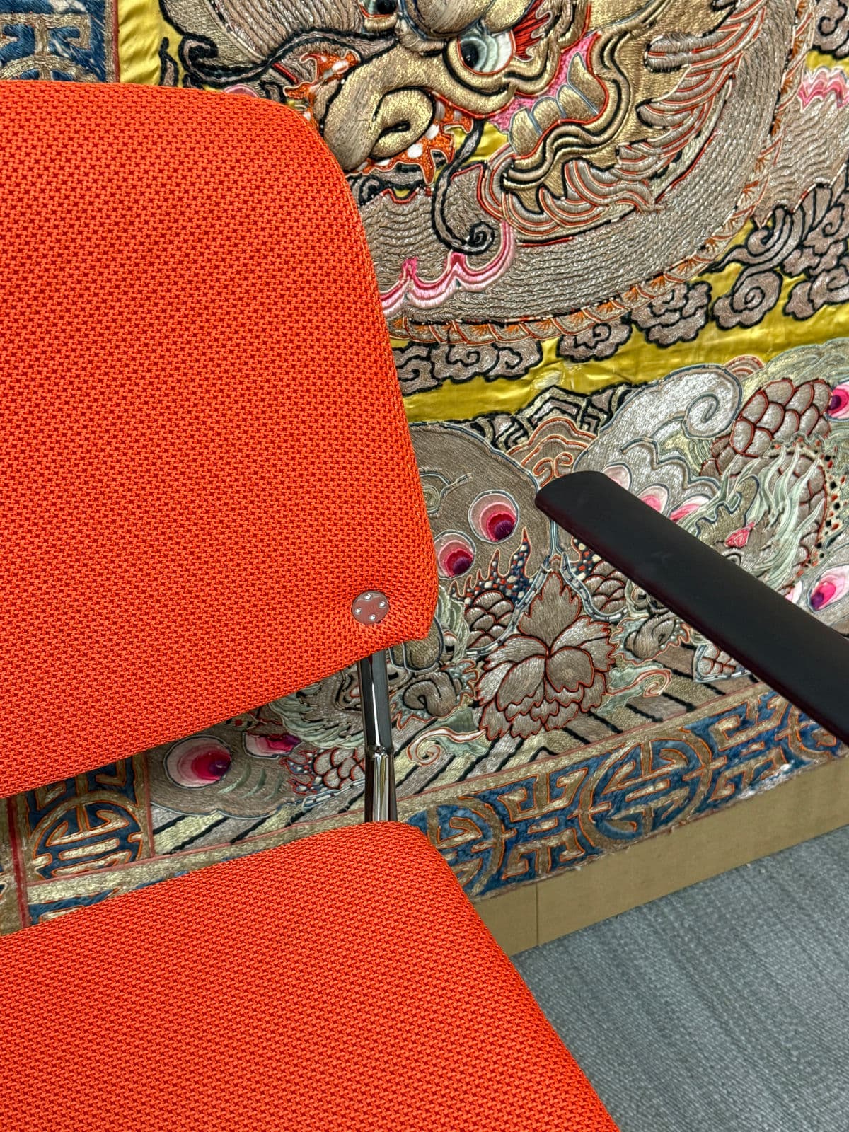 Hightower Modernist Stackable Arm Chair, Orange - Thumbnail 9