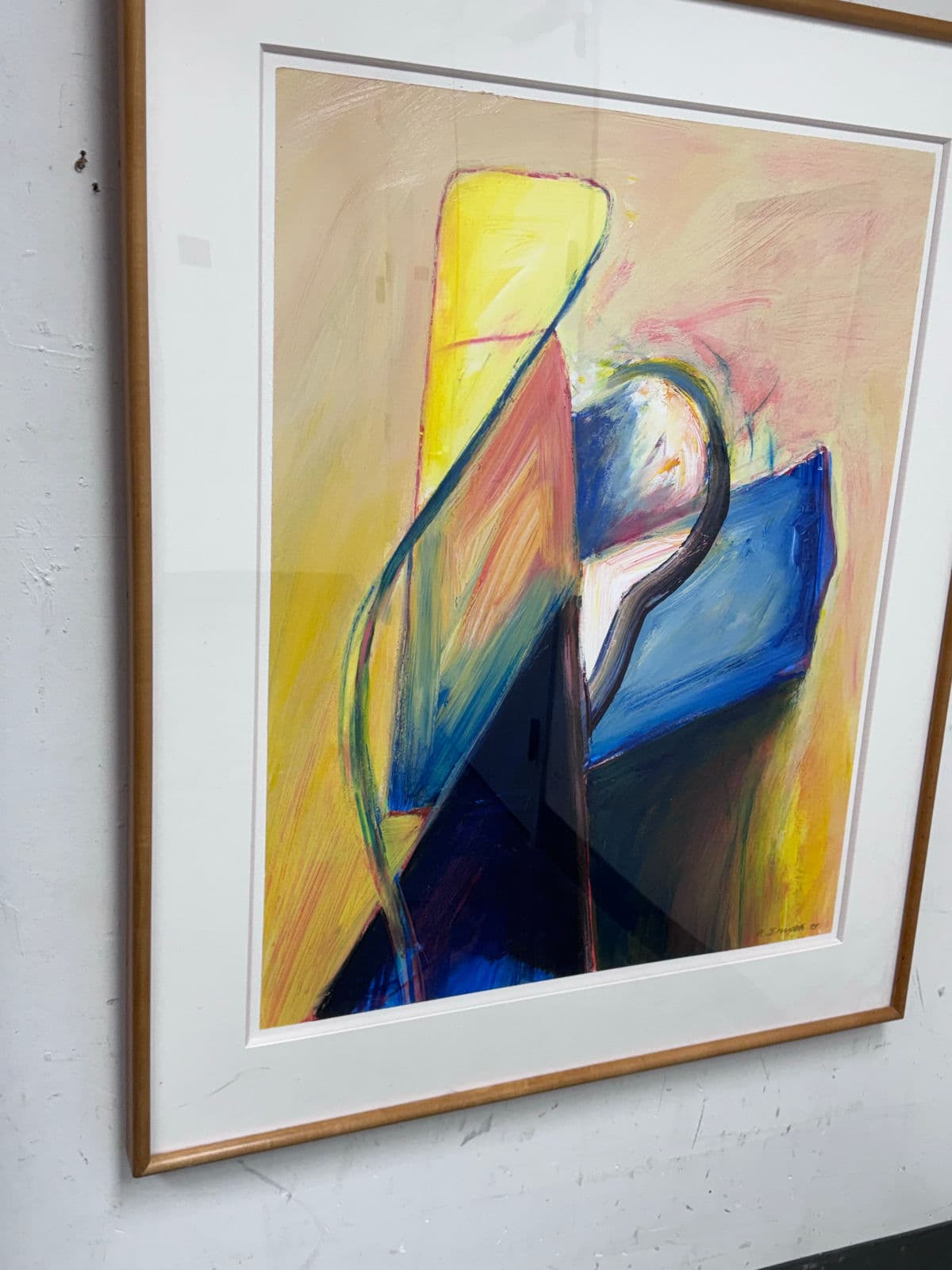 Circa 1995 Albert E. Smith Custom Framed Abstract - Thumbnail 12