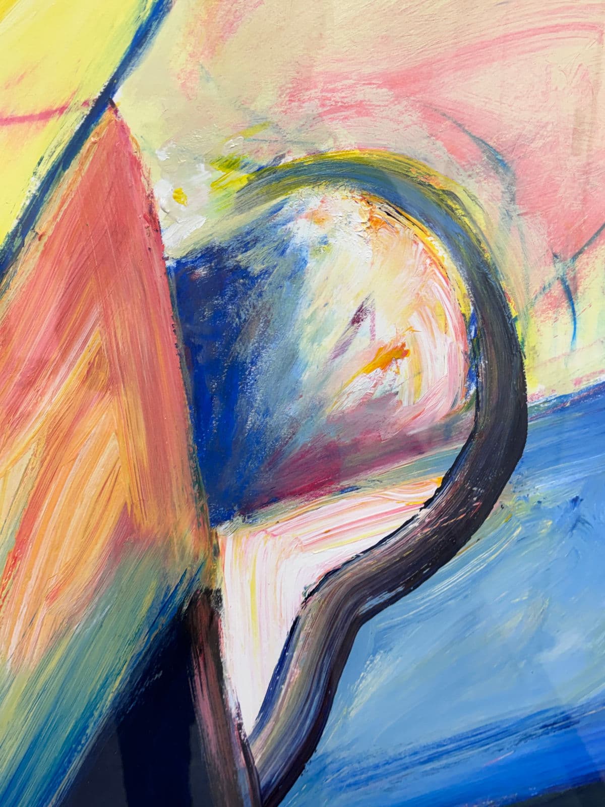 Circa 1995 Albert E. Smith Custom Framed Abstract - Thumbnail 9