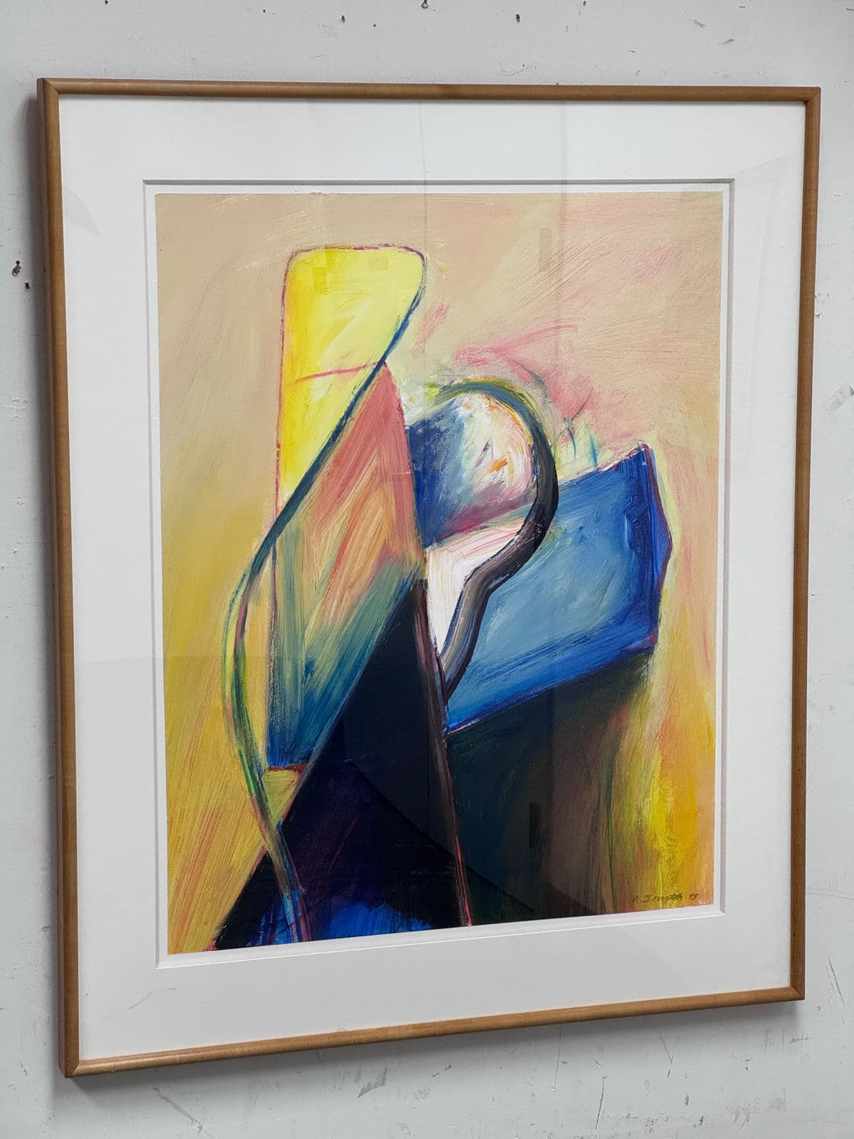 Circa 1995 Albert E. Smith Custom Framed Abstract - Thumbnail 13