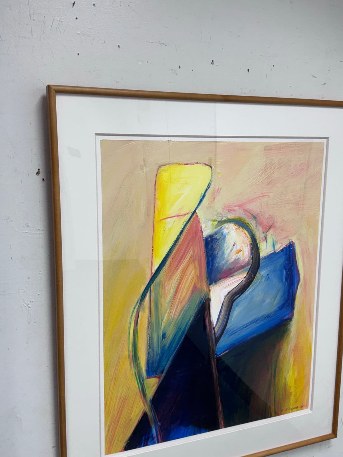 Circa 1995 Albert E. Smith Custom Framed Abstract - Thumbnail 8