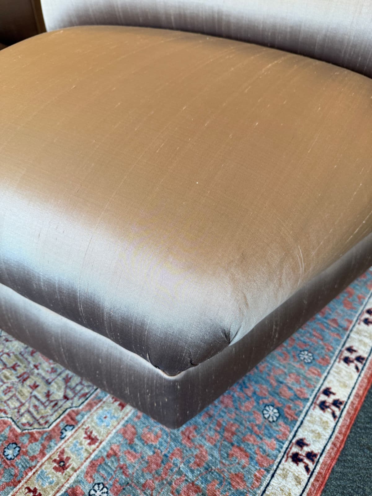 Richard Andronaco Golden Bronze Silk Serpentine Sectional - Thumbnail 13