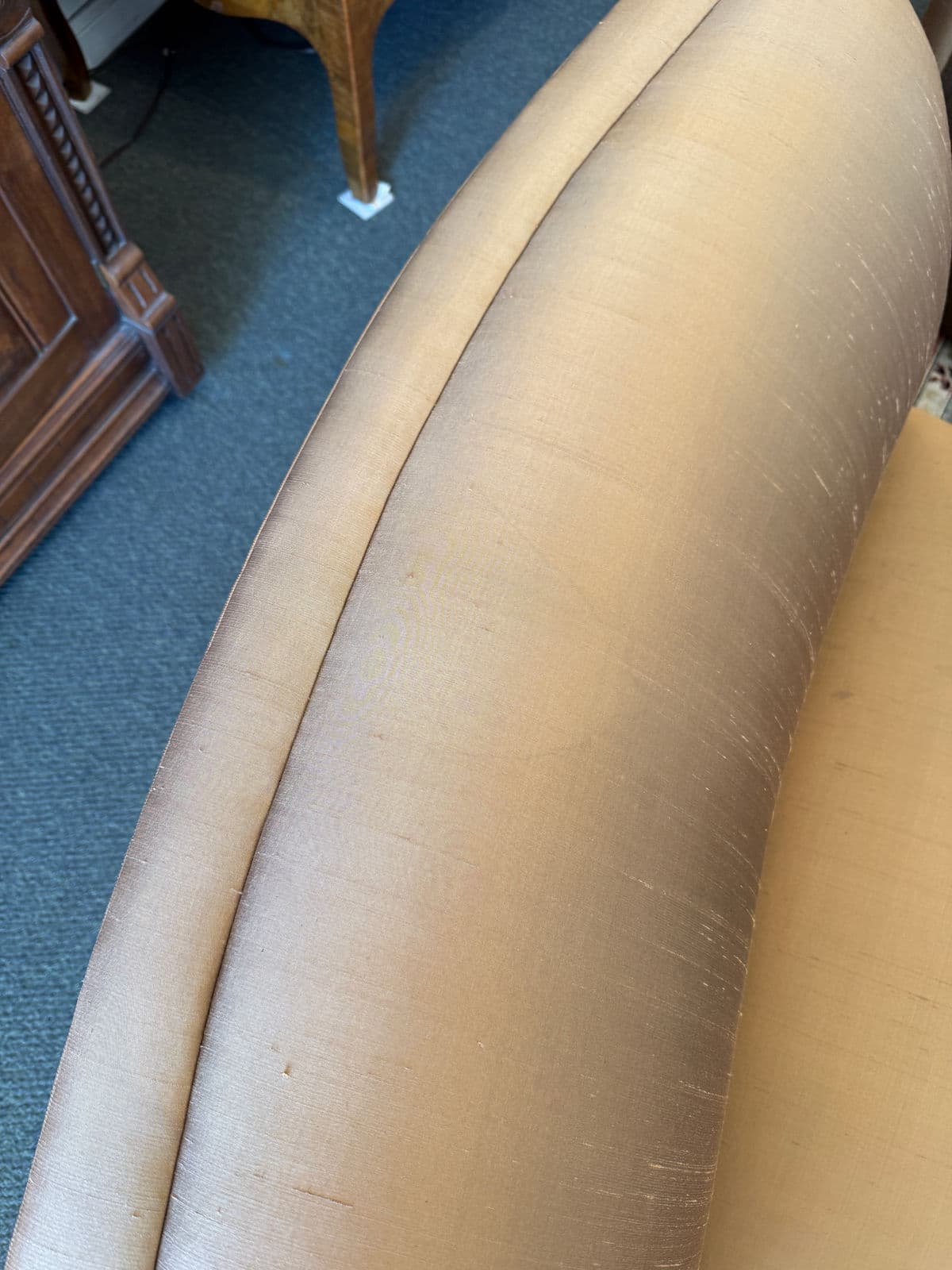 Richard Andronaco Golden Bronze Silk Serpentine Sectional - Thumbnail 7