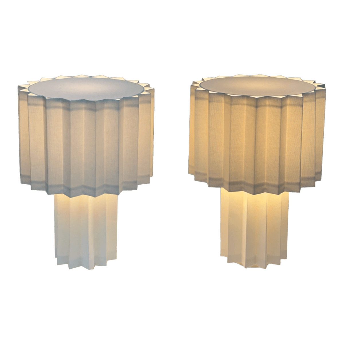 Folkform for Örsjö Plissé Table Lamps, Pair - Thumbnail 2