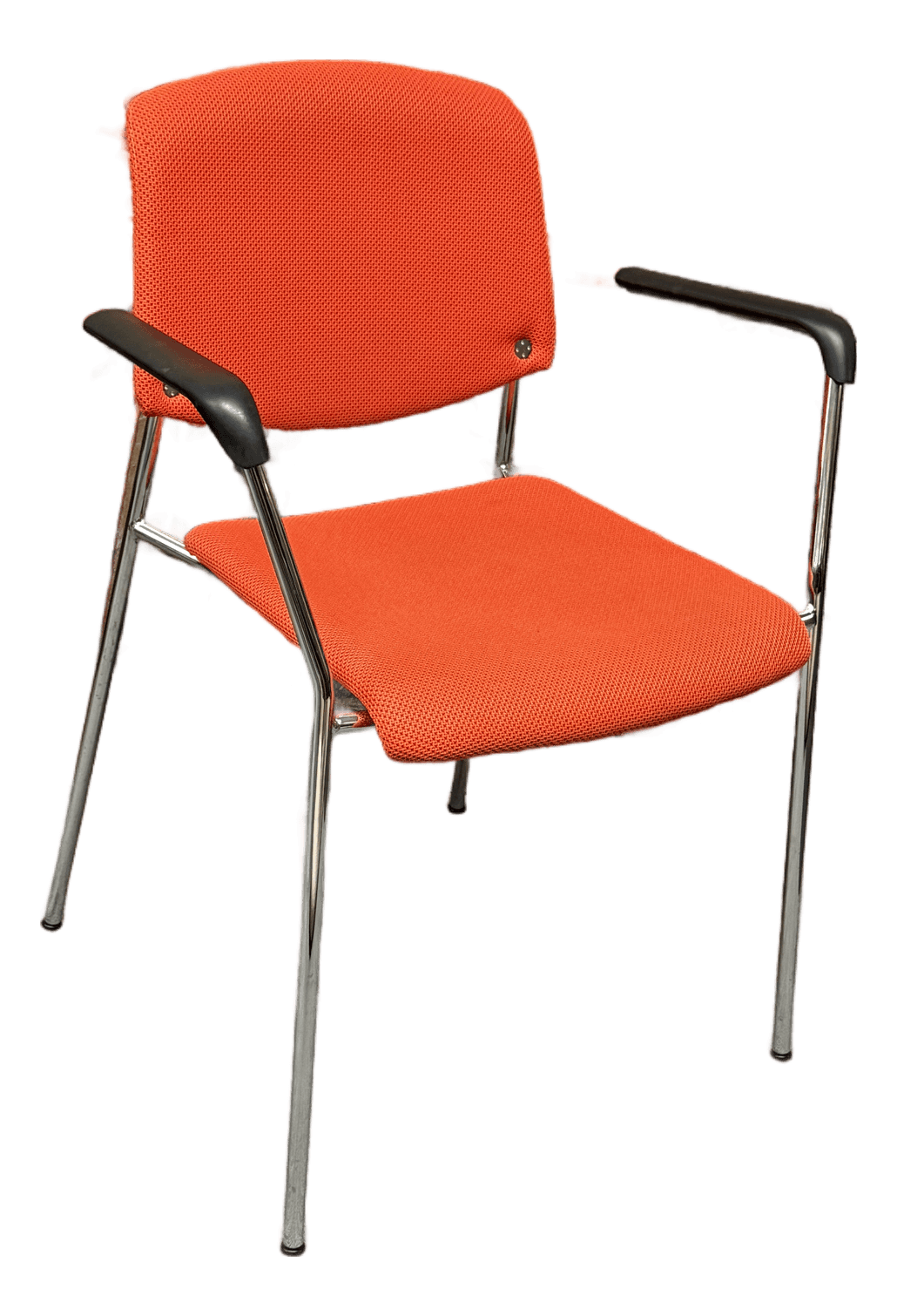 Hightower Modernist Stackable Arm Chair, Orange - Thumbnail 2