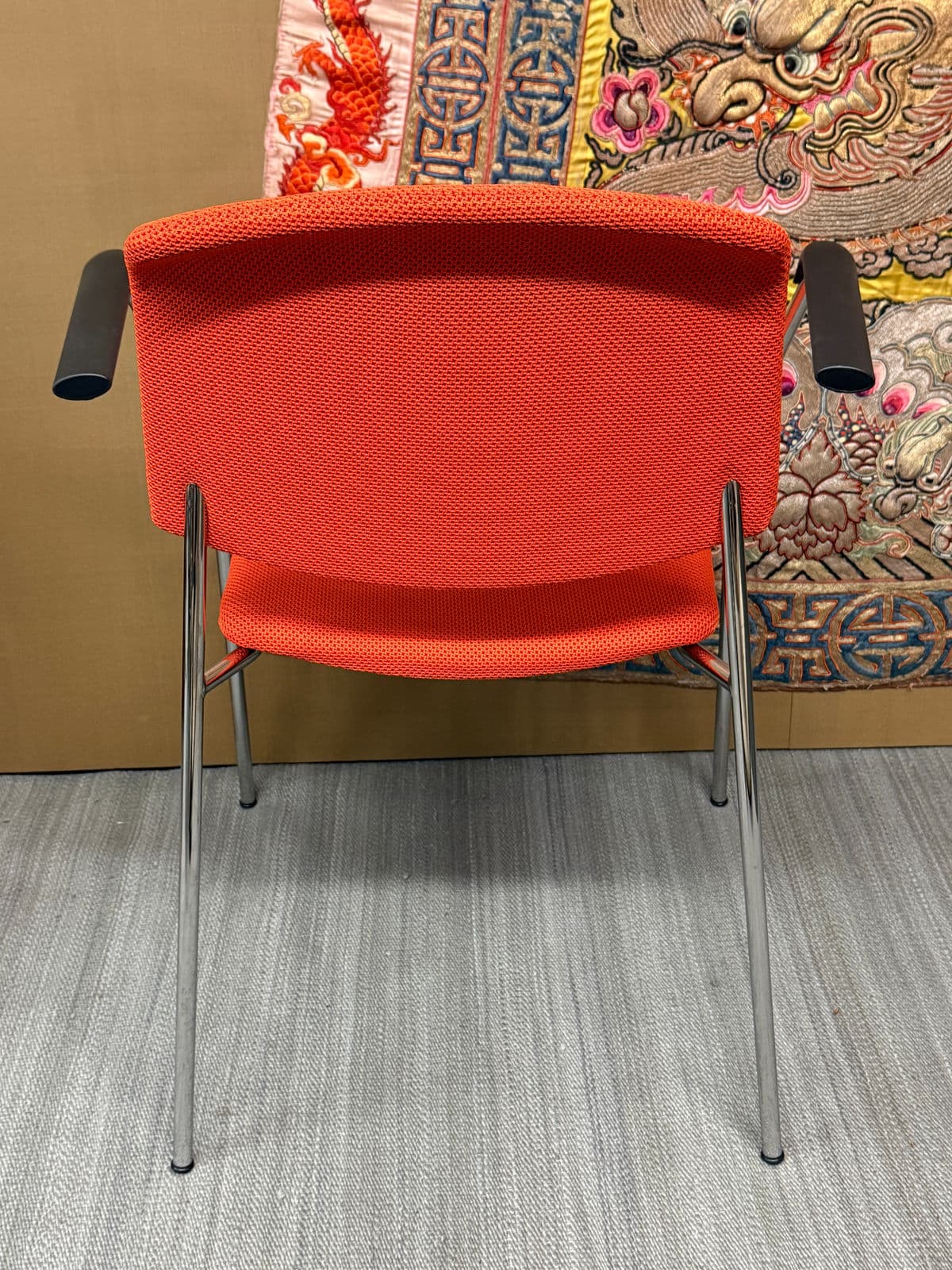 Hightower Modernist Stackable Arm Chair, Orange - Thumbnail 11