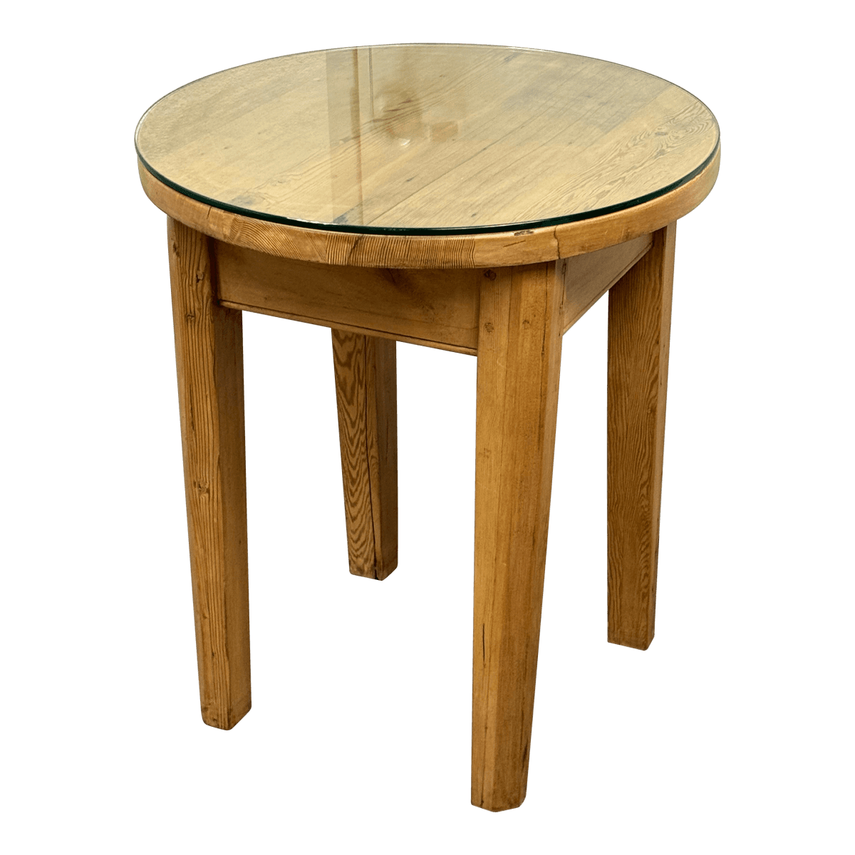 Custom Design Pine + Glass Side Table - Thumbnail 2