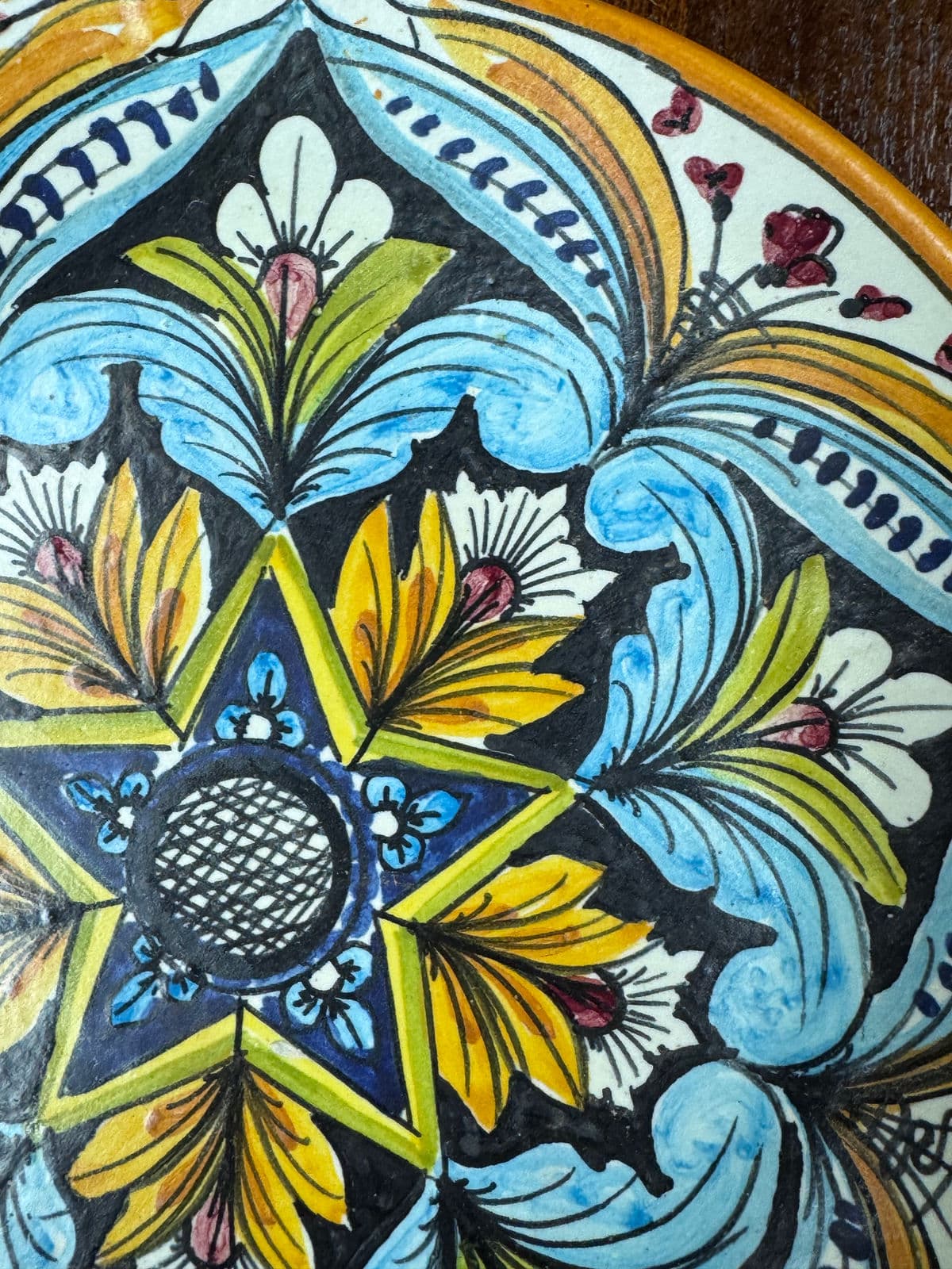 Circa 1990's Ceramic Erincina Hand Painted Wall Plates, Set of Three - Thumbnail 9