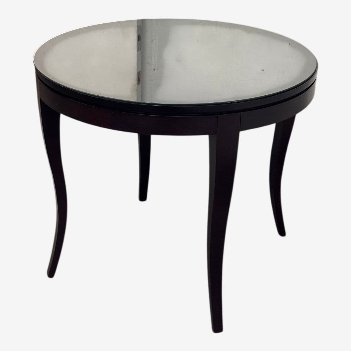 Contemporary Occasional Table With Glass Table Top - Image 1