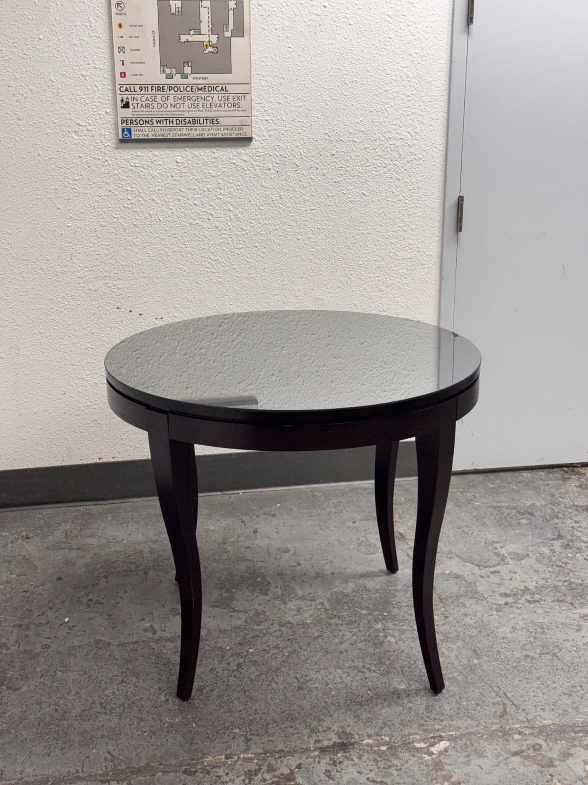 Contemporary Occasional Table With Glass Table Top - Thumbnail 3