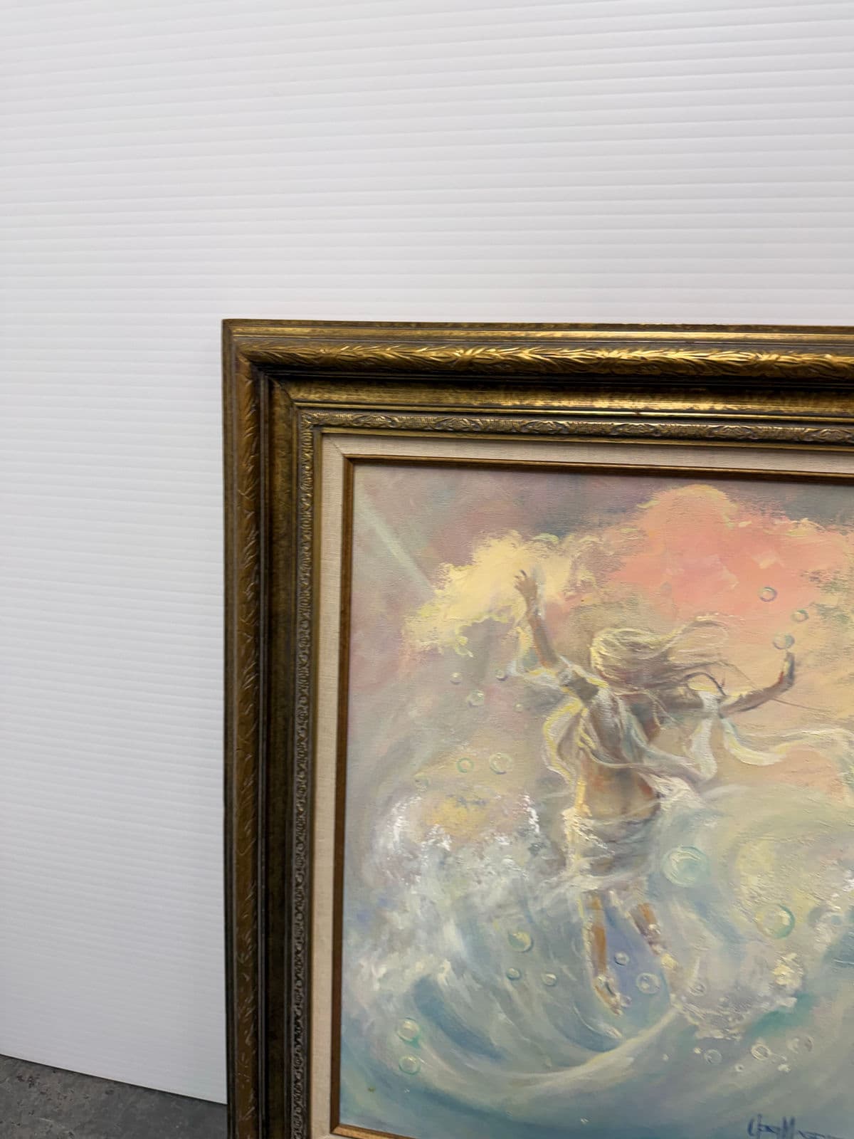 G. Magdiel Kemper Female Acrylic Painting, Framed - Thumbnail 3