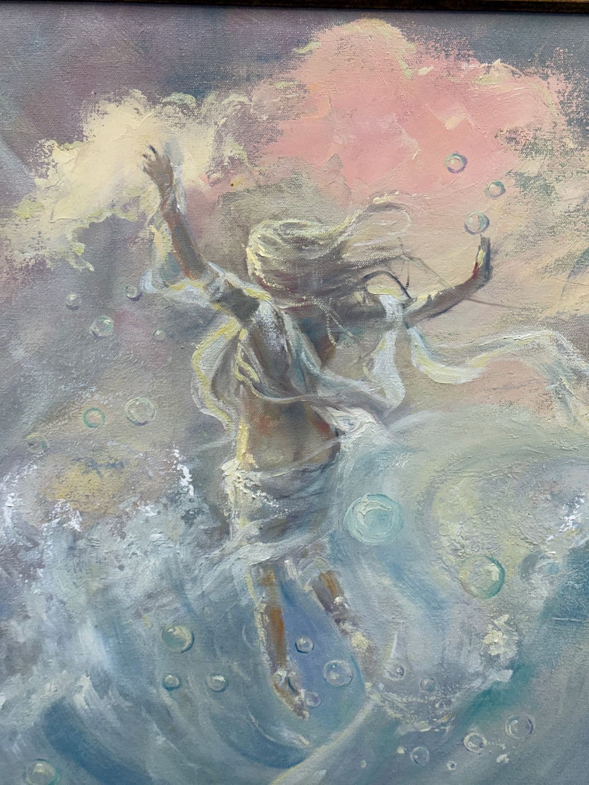 G. Magdiel Kemper Female Acrylic Painting, Framed - Thumbnail 8