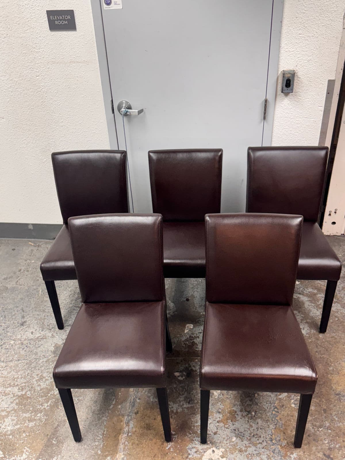 Crate & Barrel Lowe Dining Side Chairs, Set of Five - Thumbnail 3