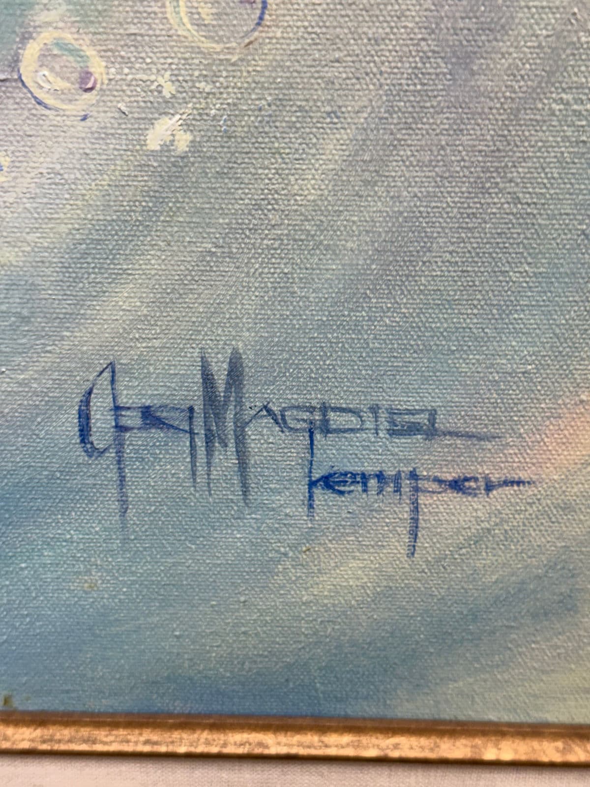 G. Magdiel Kemper Female Acrylic Painting, Framed - Thumbnail 9