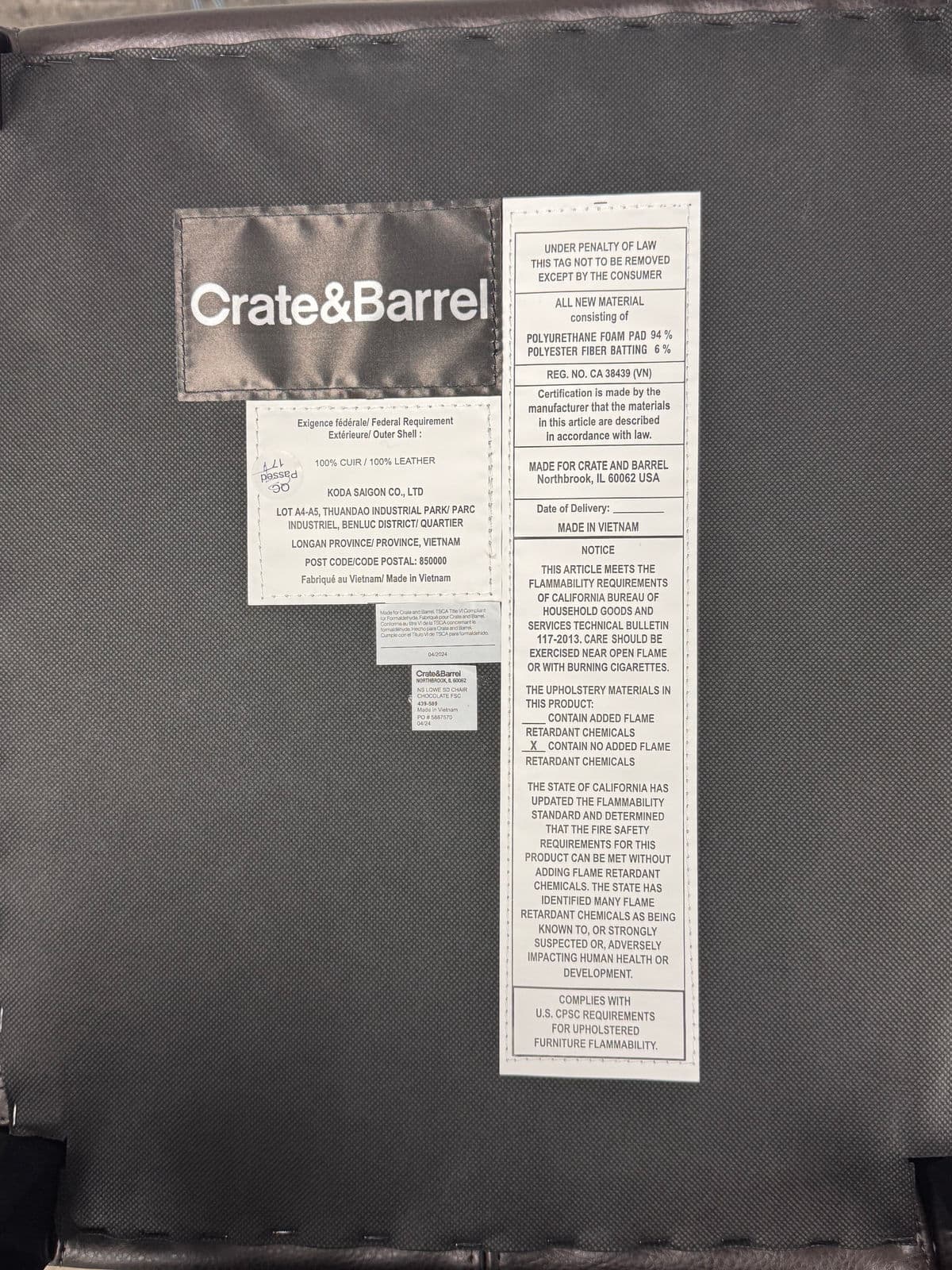 Crate & Barrel Lowe Dining Side Chairs, Set of Five - Thumbnail 6