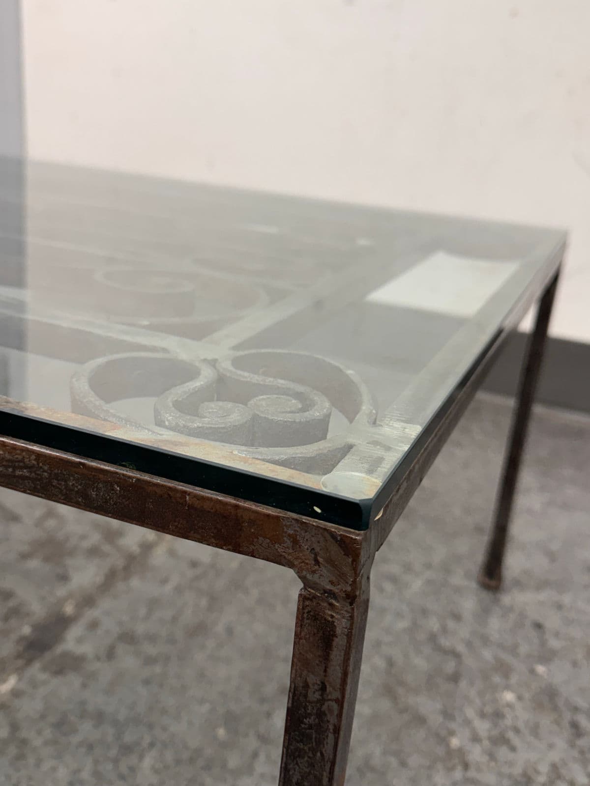 19th Century French Gate + Glass Custom Coffee Table - Thumbnail 9