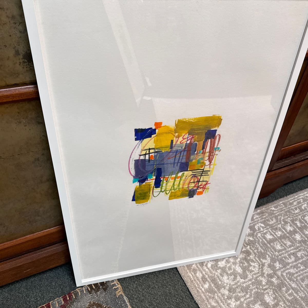 Isabel Wyatt "Blue Bee Bop" Original Painting, Signed - Thumbnail 11