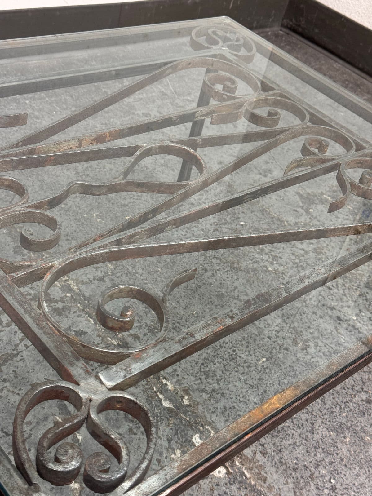 19th Century French Gate + Glass Custom Coffee Table - Thumbnail 13