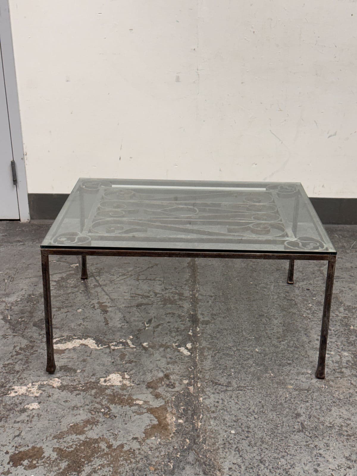 19th Century French Gate + Glass Custom Coffee Table - Thumbnail 3